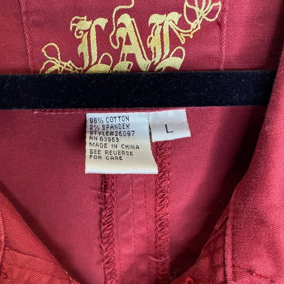 Love a Little reddish rust utility like trench jacket blazer, size L - Picture 6 of 8